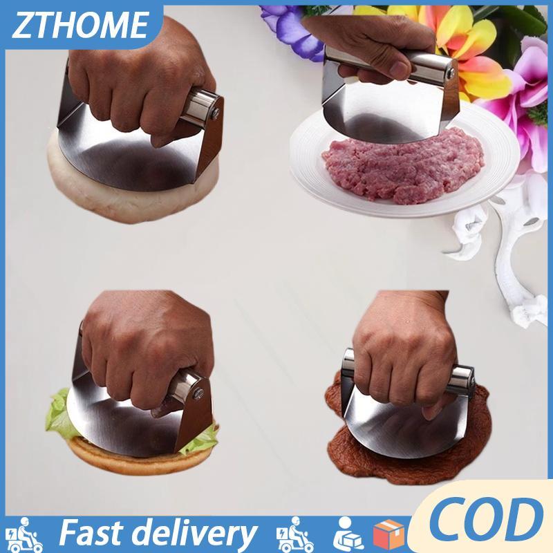 (COD) Thép không gỉ Smash Burger Press Hamburger Patties Meat Masher Khuôn ép thịt tròn cho các loại