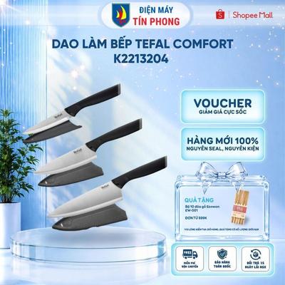 Dao làm bếp Tefal Comfort K2213204 12cm/15cm/20cm - Chất liệu thép không gỉ - Hỏa tốc 2h HCM