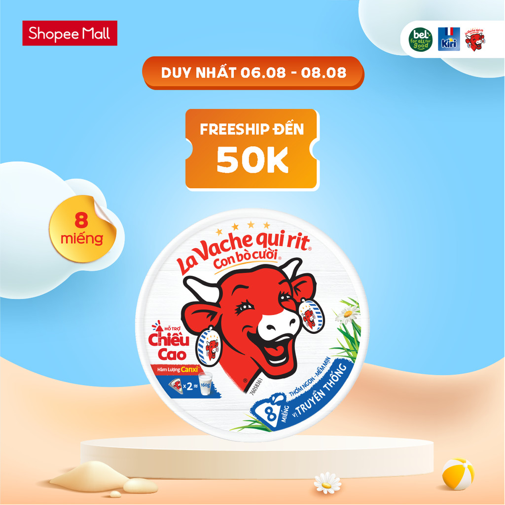 Phô mai Con Bò Cười - 8 miếng (112G) - La Vache qui rit