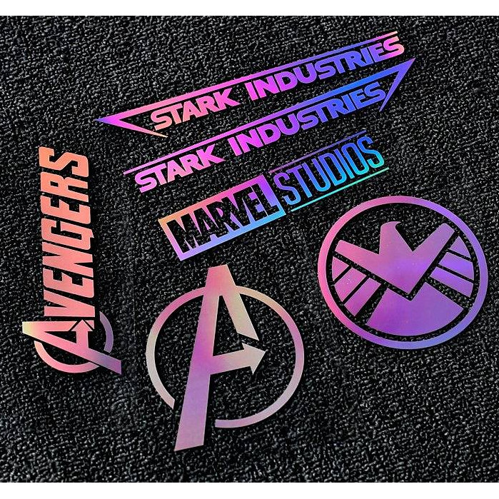 Electric Motorcycle Stickers Laser Stickers Marvel Marvel Film and Television Comics Avengers Iron M