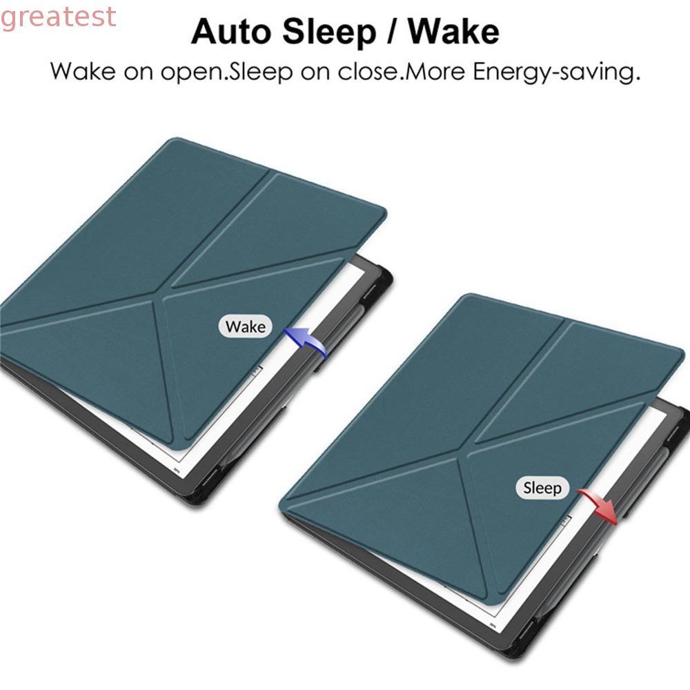GREATMY E Book Reader Stand Cover, Khe giữ bút Tự động ngủ Wake E Reader, Thiết kế đế có thể gập lại