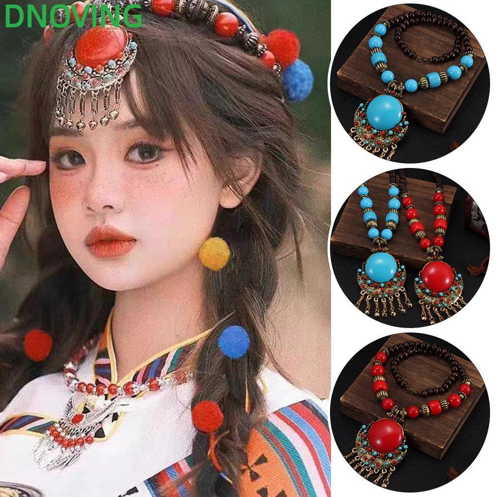 NOVING Bohemian Mặt Dây Chuyền Vòng Cổ, Trang Sức Hợp Kim Bohemian Vòng Cổ, Quà Tặng Cổ Điển Ngọc Vò
