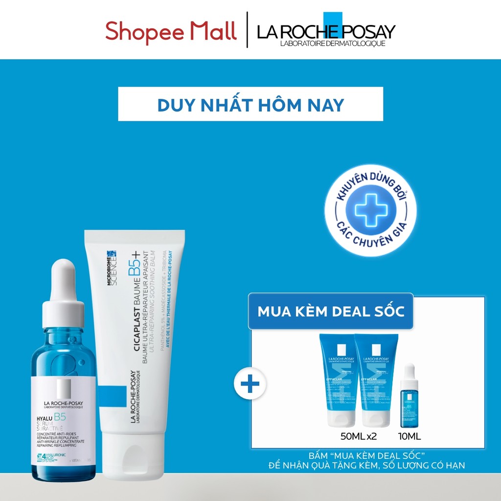 [FS] Bộ đôi giúp làm mờ nếp nhăn và phục hồi da chuyên sâu La Roche-Posay Cicaplast Baume B5+ 40ml