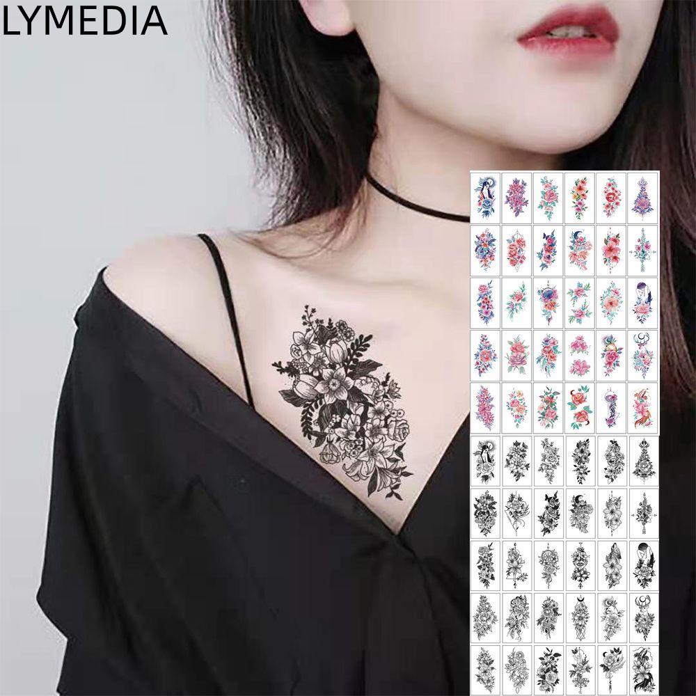 LYMEDIA 30 Cái / bộ Miếng Dán Thân Hoa Dễ Dàng Sử Dụng Nhiều Loại Tatoo Giả