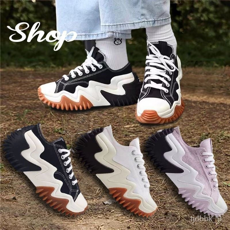 Ưu đãi trong thời gian có hạn Converse Run Star Motion Đế dày đế thấp Zigzag Giày tăng chiều cao vải