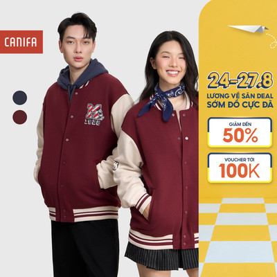 Áo khoác nỉ cào lông unisex người lớn in hình Mickey CANIFA 5OT25W003