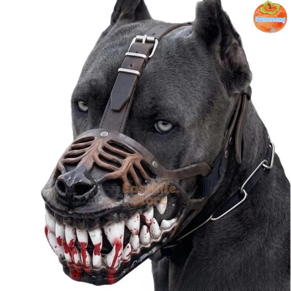 INTOO Dog Monster muzzle, Monster Hell Hound Style Hell Hound Hell Hound muzzle, Dây đeo linh hoạt R