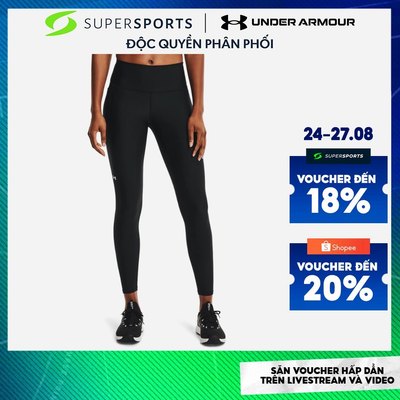 Quần Bó Thể Thao Nữ Under Armour Heatgear® No-Slip Waistband - Đen - 1365336-001