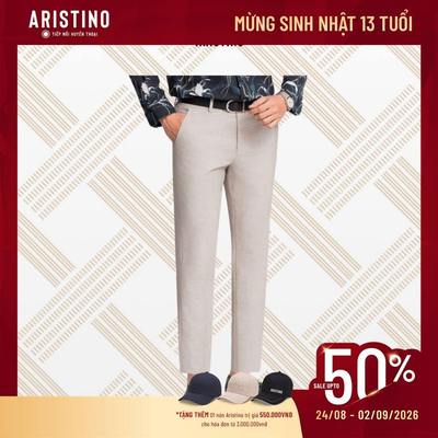 Quần âu Nam Aristino Phom Cropped màu be ATRM040Z