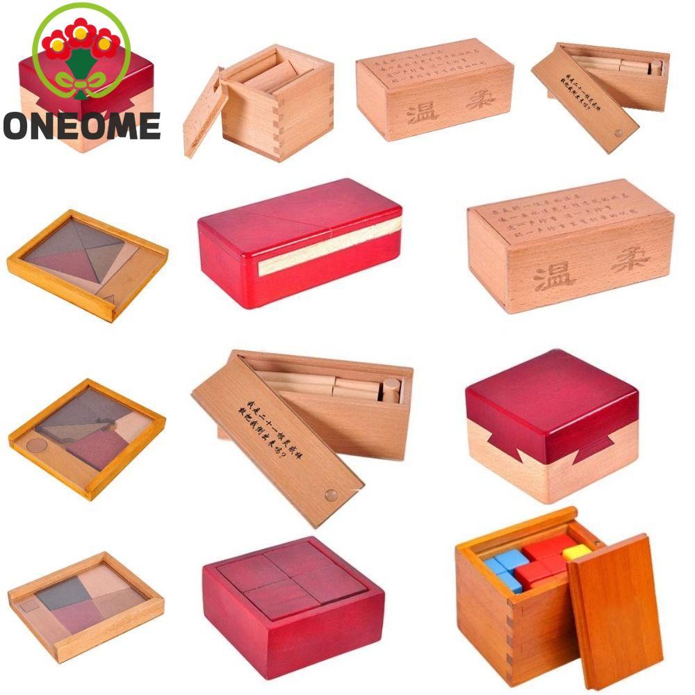 ONEOME Gỗ Brain Teaser Puzzle, Brain Teaser Luban Lock IQ Puzzle Mind Brain Teaser, IQ Logic Game Bằ