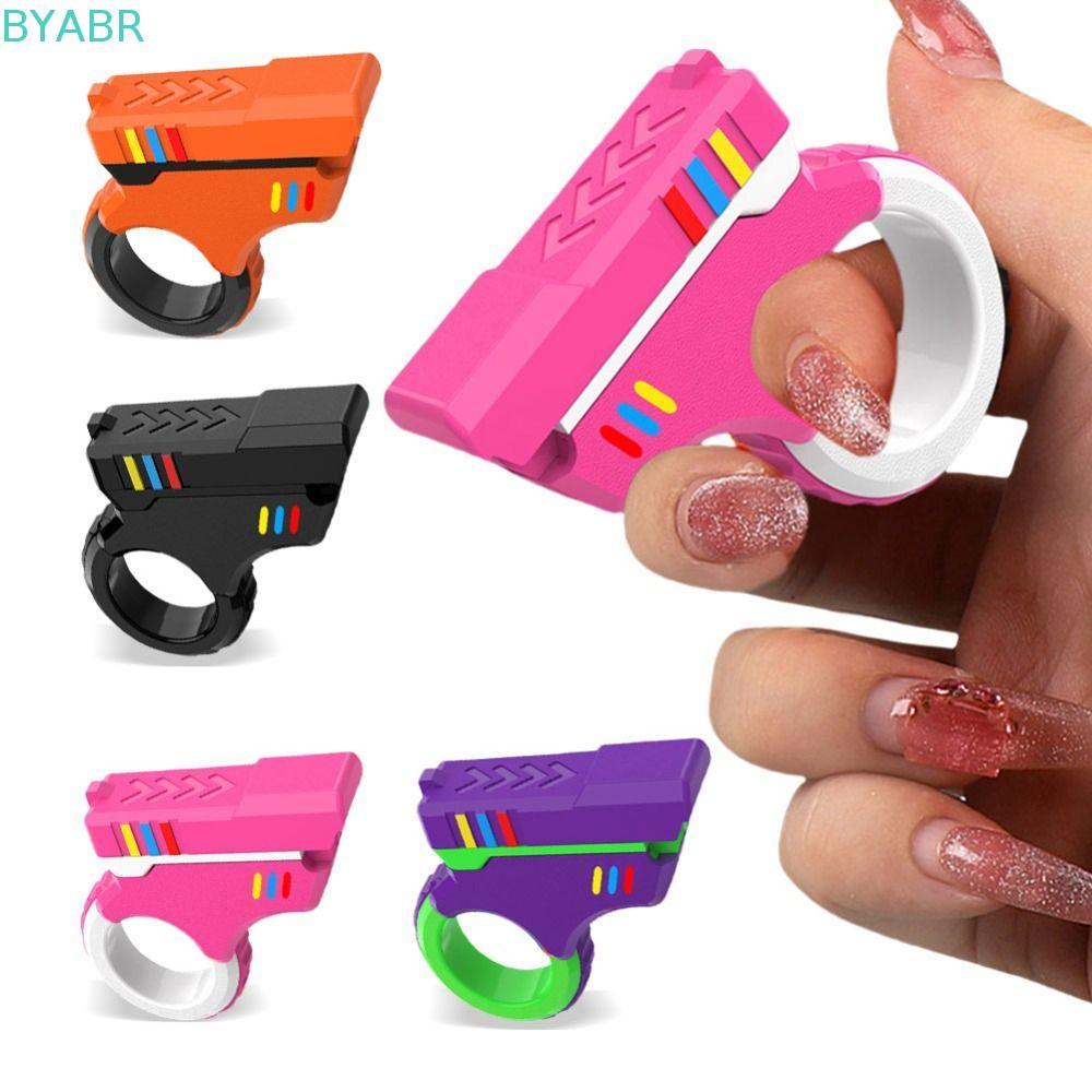 BYABR Thanh trượt ngón tay quay, Tay Spinner 7 màu Đồ chơi Spinner, Di động làm dịu nhỏ gọn ABS Fidg