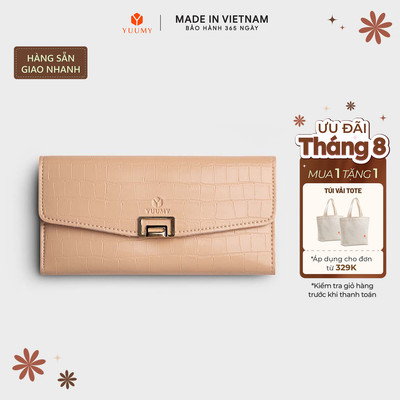 Ví Yuumy (Thời trang nữ dáng dài phối khóa trang trí -Ví da Verein YV93) Bagsmart