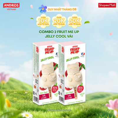 Combo 2 Kem Thạch Jelly Cool - Andros Fruit Me Up - 80% Nước ép trái cây