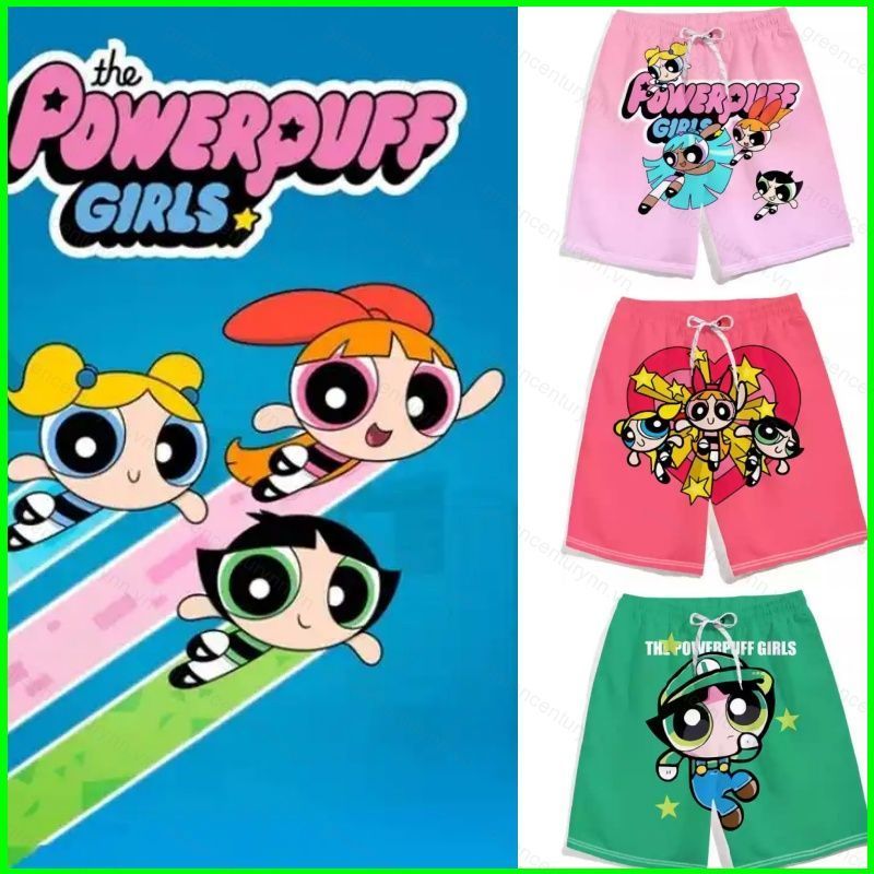 GN The Powerpuff Girls Blossom Bubbles Buttercup Áo thun mùa hè Anime tay ngắn Top NG