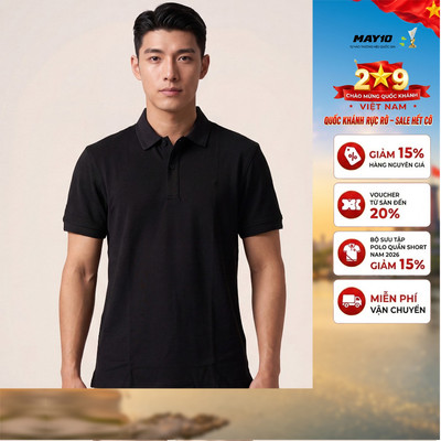 Áo phông nam cộc tay May 10 mã 140126092LV ĐEN