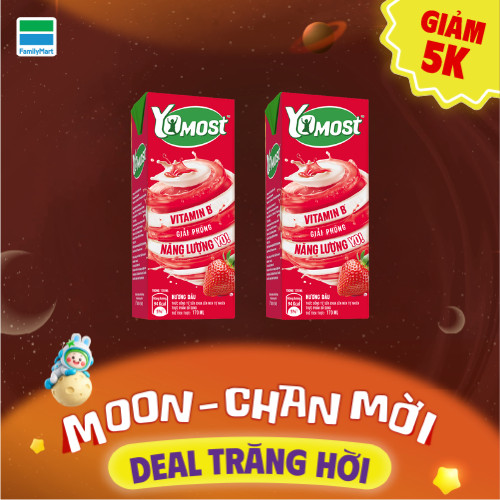 Combo 2 Yomost Hương Dâu Tự Nhiên 170ml