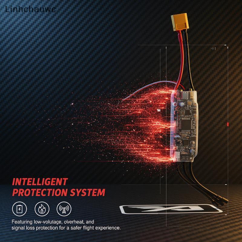 Linhchau 1 chiếc không chổi than ESC 2-4S BEC ESC HV không chổi than hai chiều ESC 30A 40A cho thuyề