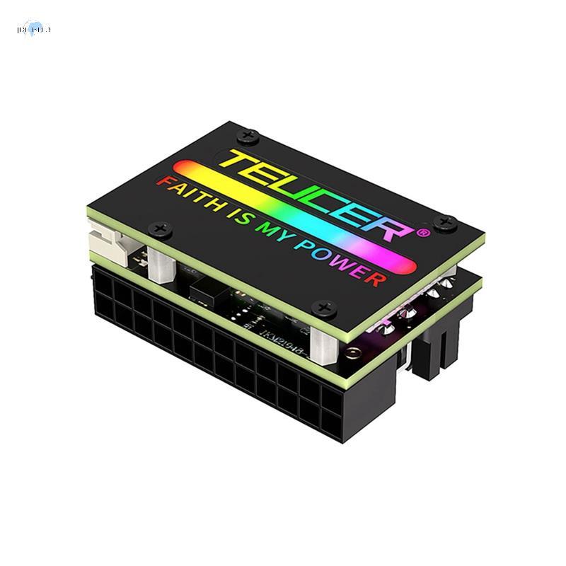 ATX 24Pin 90° Bộ chuyển đổi RGB Bộ chuyển đổi ATX 24Pin cho bộ nguồn bo mạch chủ 24PlN