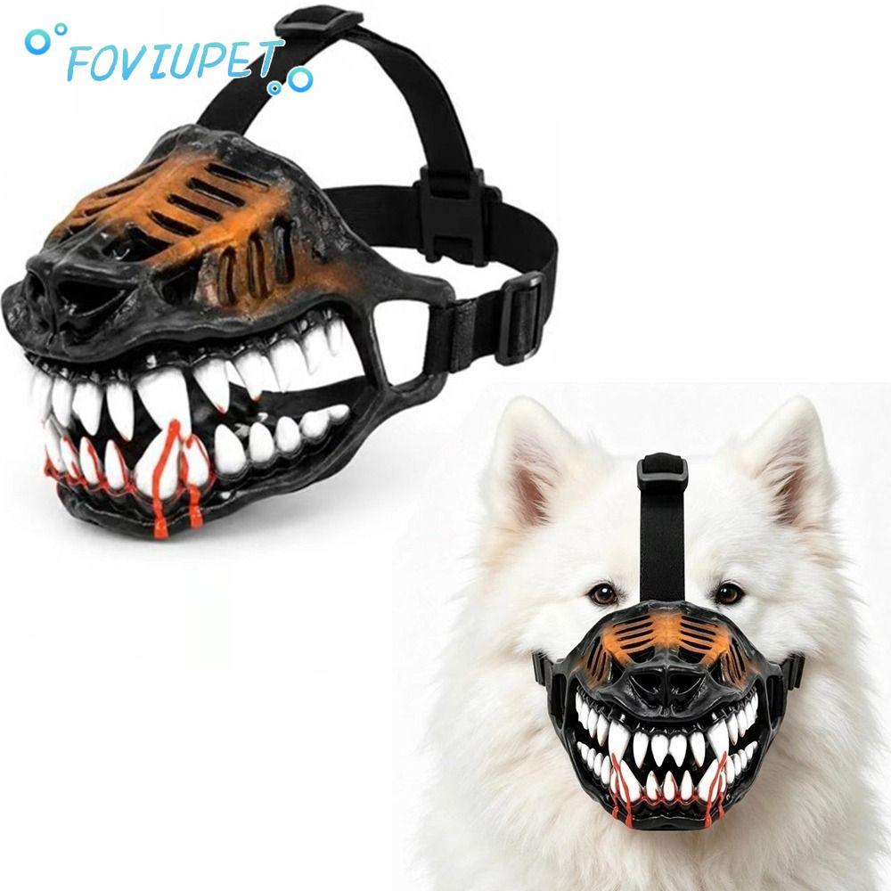 FOVIUPET Chó Monster muzzle, Hell Hound Style Dây đeo linh hoạt Hell Hound muzzle, Dây đeo có thể đi