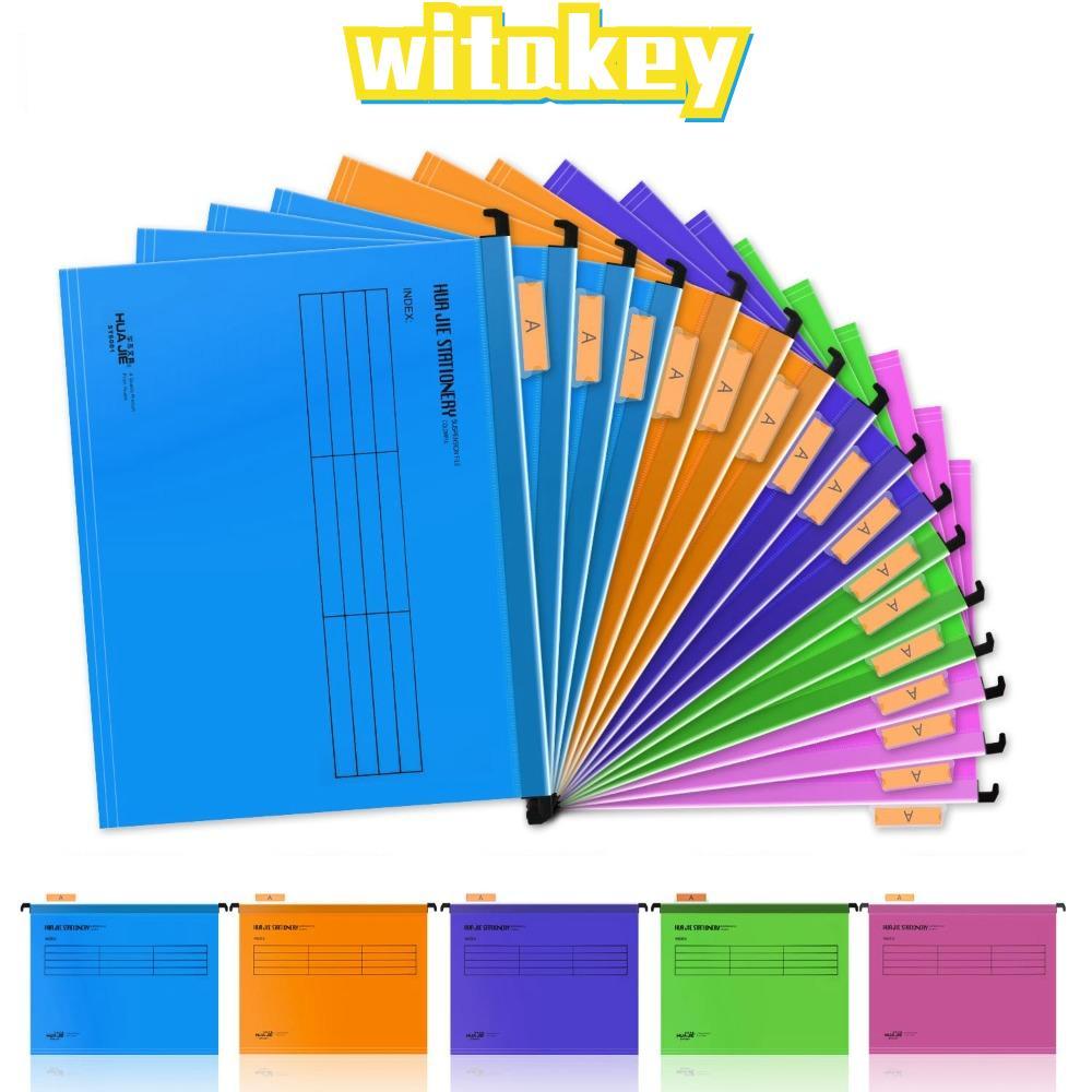 Thư mục lao động nhanh WITAKEY A4, Tệp treo loại A4 treo PVC, A4 có màu móc Thư mục tệp treo ngẫu nh