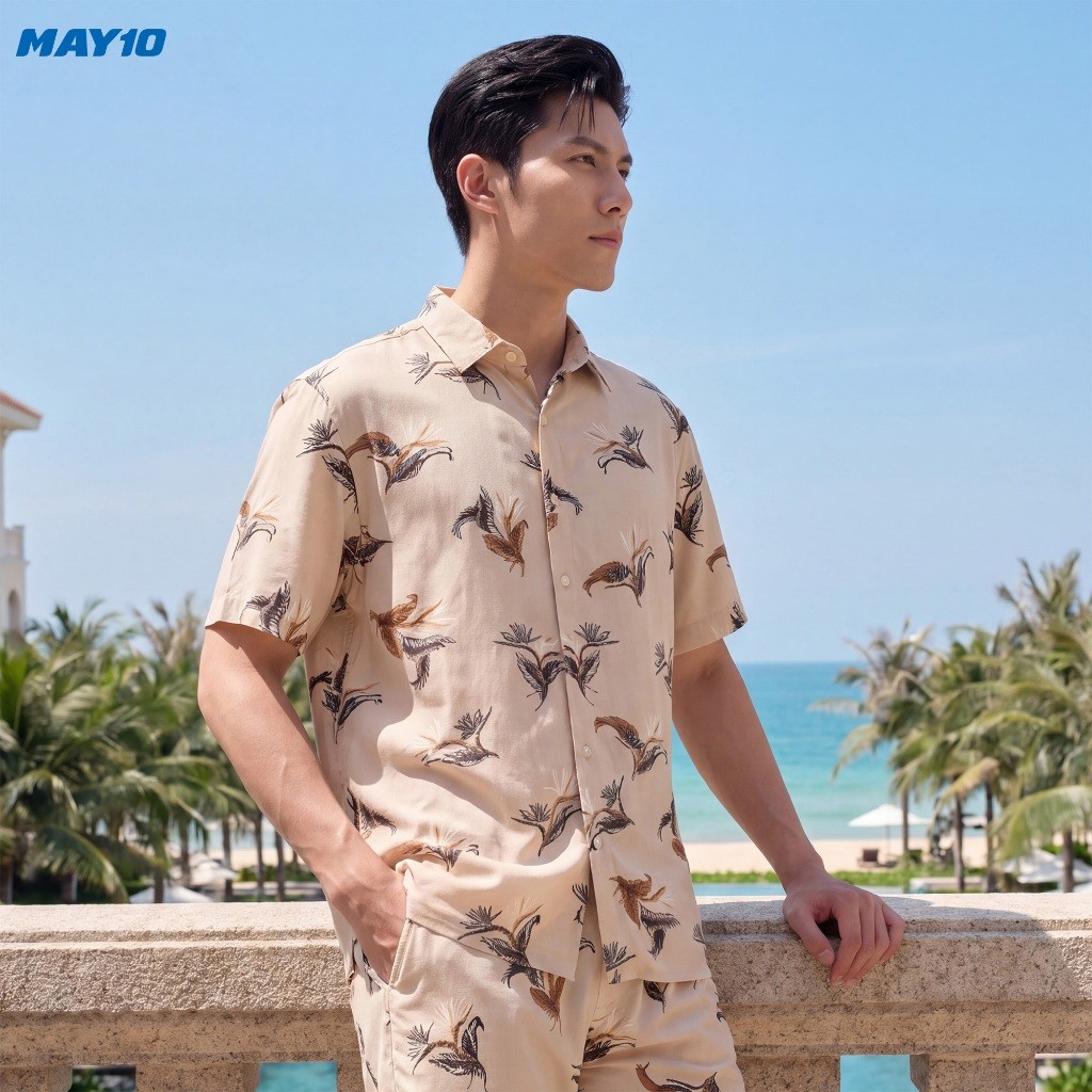 Bộ quần áo lanh nam May 10 mã 060126245ON 6