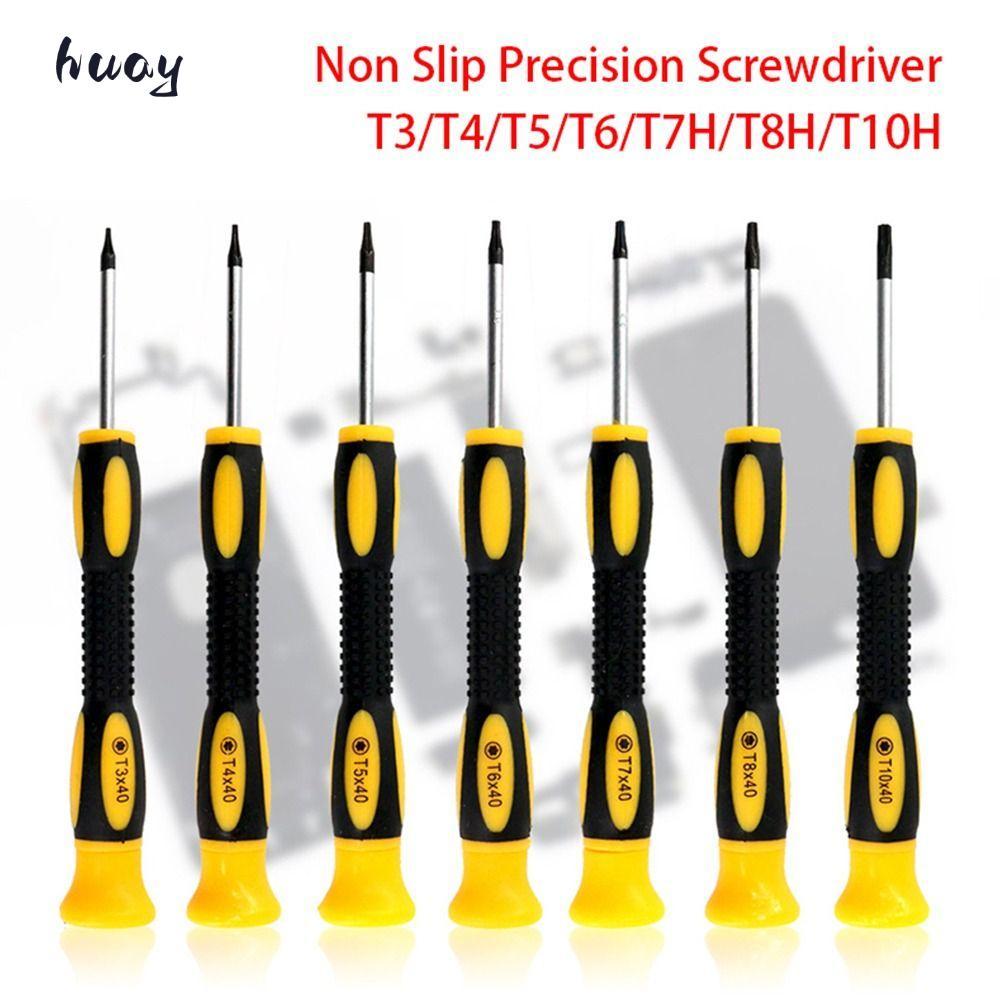 HUAYU Torx Screwdriver, Plastic With Hole Disassembly Repair Tools, High Quality T3/T4/T5/T6/T7H/T8H