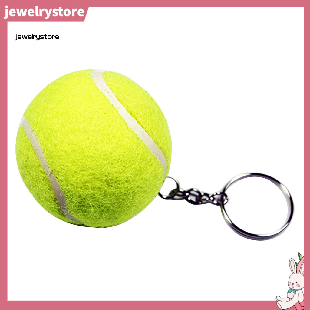 JET Sáng Tạo Nhân Tạo 3D Bóng Tennis Mặt Dây Chuyền Móc Khóa Thể Thao Đáng Yêu Móc Khóa