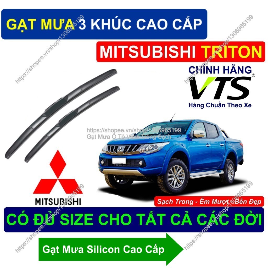 Gạt Mưa 3 Khúc Bền Đẹp Kính Lái Mitsubishi Triton. Cặp Gạt Mưa 3 Khúc Kính Lái Mitsubishi Triton... 
