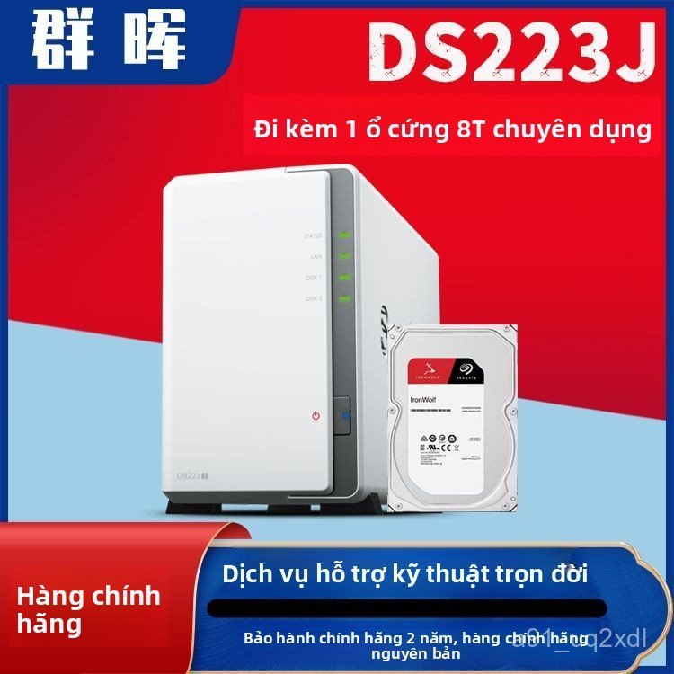 DS223J kèm ổ 8TB NAS lưu trữ mạng server gia đình album ảnh bán chạy giao nhanh