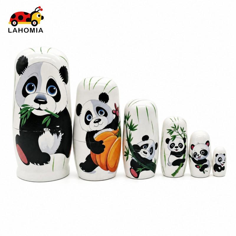 LAHOMIA Sơn Gỗ Làm Tổ Bộ Búp Bê Xếp Chồng Búp Bê Làm Tổ Nga Búp Bê Babushka Truyền Thống Handmade Ch