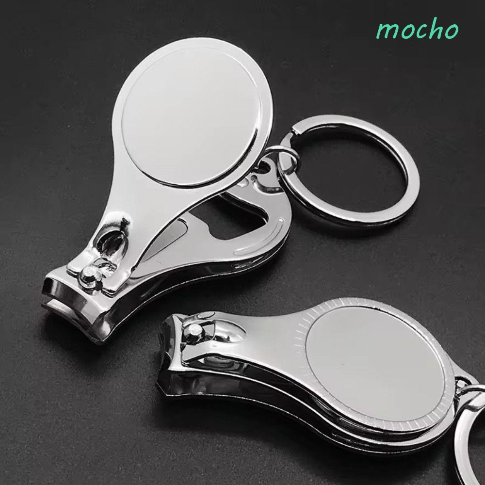 Móc khóa cắt móng tay MOCHO, Dụng cụ mở nắp chai móng chân hình tròn Kering, Thiết kế gập lại 3 tron