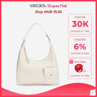 [Voucher 30K | 15.10] Vascara Túi Đeo Vai Hobo Nhấn Túi Phụ - TOT 0201