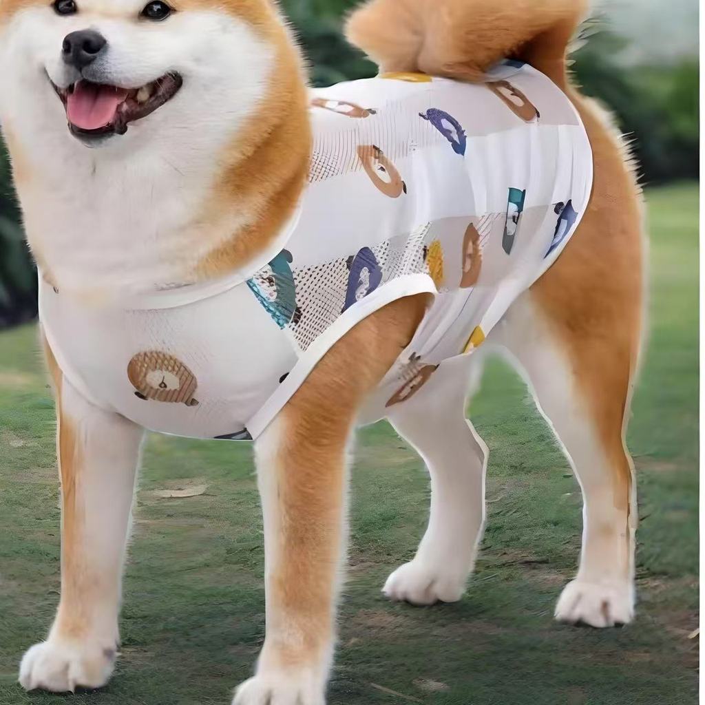 Dog Clothes Spring, Summer and Autumn Thin Breathable Mesh Pet Vest Small, Medium and Large Dogs Jarre Aero Bull Corgi and Shiba Inu Clothes LLJg phC8
