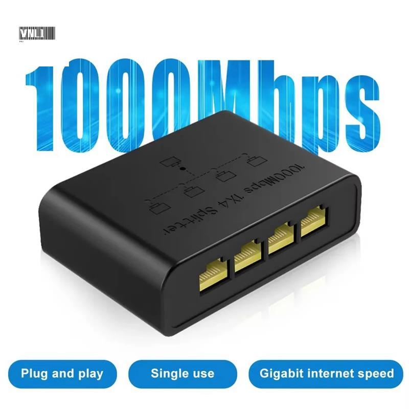 HOTNetwork Hub Splitter RJ45 Hub Internet Injector 1 trong 4 Out Bộ Chuyển Đổi Dây Chia PC LAN Mở Rộ