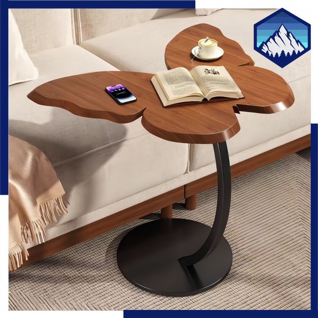 Minimalistic Coffee Table Small Living Room Tea Table Bedside Table Butterfly Wooden Side Table Nord