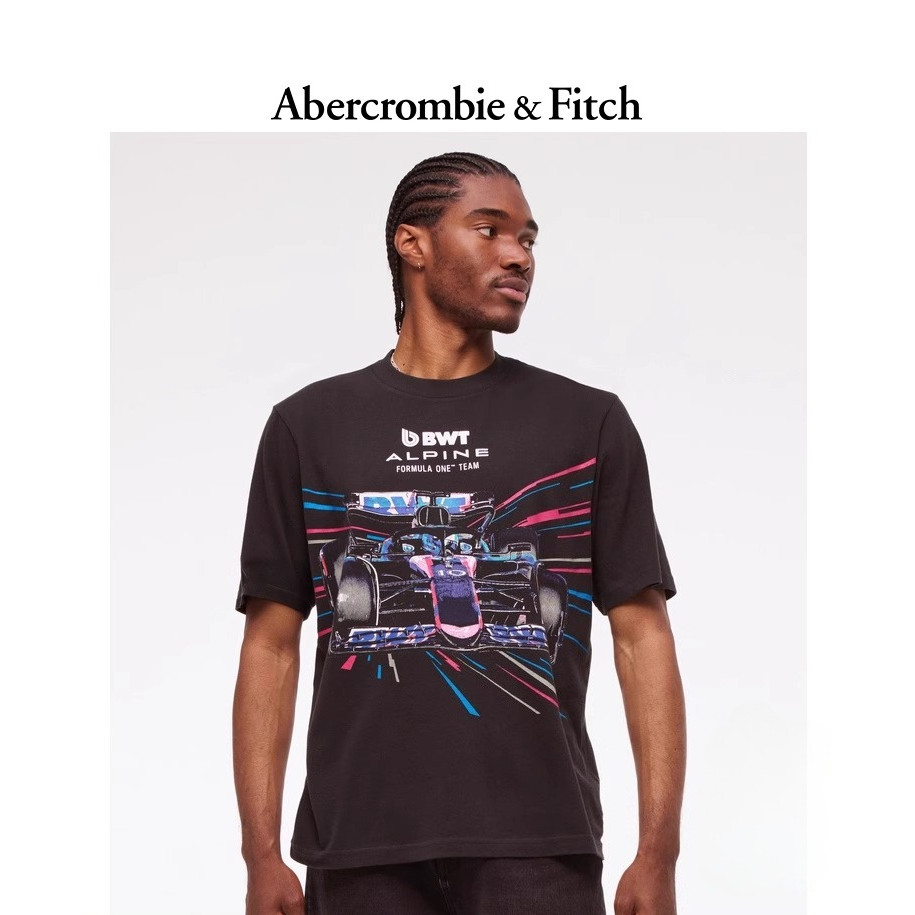 AF Racing in hình nam dáng rộng tay ngắn 100% cotton đua người đam mê áo thun dáng rộng 0507