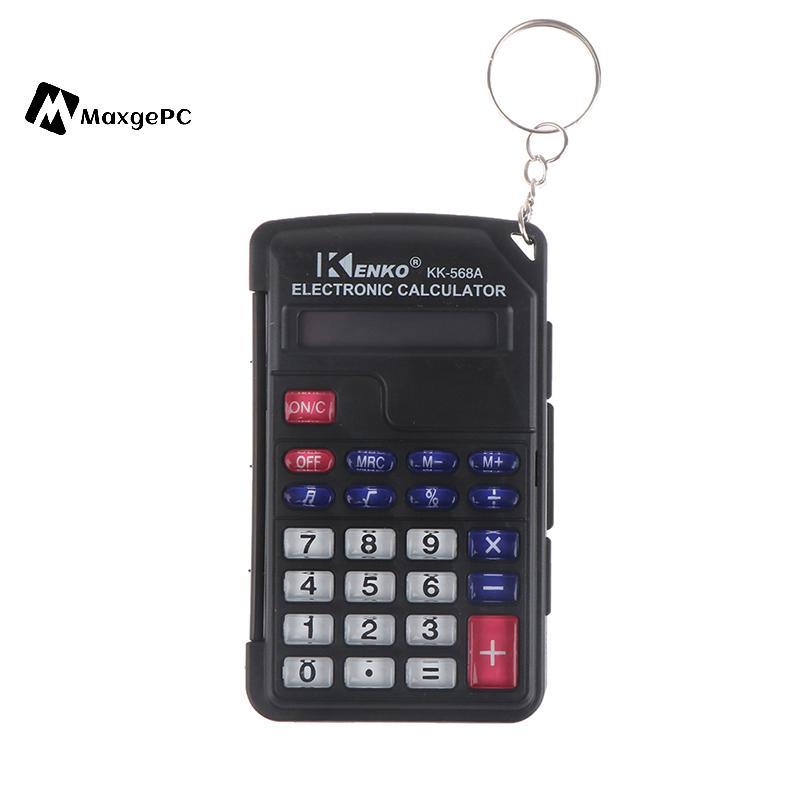 [Max-t] Crystal Clear Keys Palm Clamshell Calculator Nhà thơ Máy tính học sinh Mini cầm tay Đồ dùng 