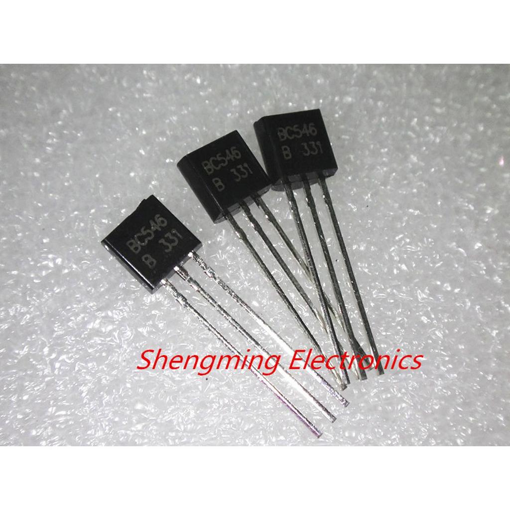 100 chiếc BC546B BC546 TO-92 NPN 65V 0.1A Transistor.