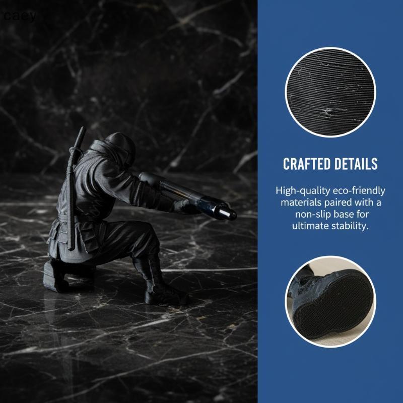 [caey] Hộp đựng bút Knight quỳ: -Style Armor Desktop Stand Decor