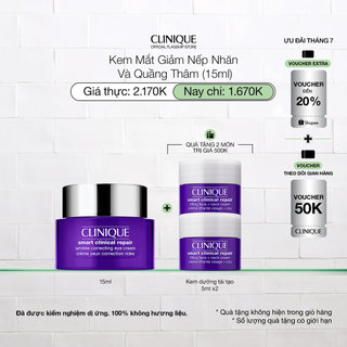 Kem mắt giảm nếp nhăn và quầng thâm Clinique Smart Clinical Repair Wrinkle Correcting Eye Cream - Eye Cream 15ml