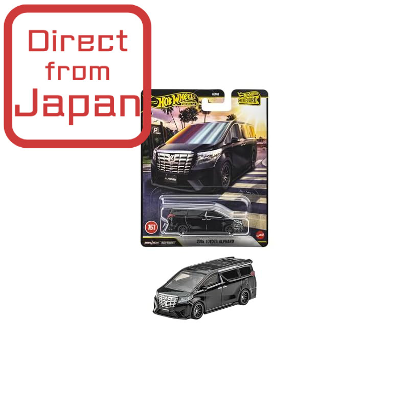 Hot Wheels Boulevard 2015 Toyota Alphard Toy Vehicle Mini Car for Ages 3 and Up Black JHW20