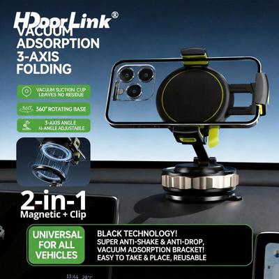 HdoorLink Chân Không Từ Tính Giá Đỡ Điện Thoại Xe Xoay 360 Độ Điều Hướng Đa Năng Giá Đỡ Chuyên Dụng Có Thể Gập Lại Giá Đỡ GPS