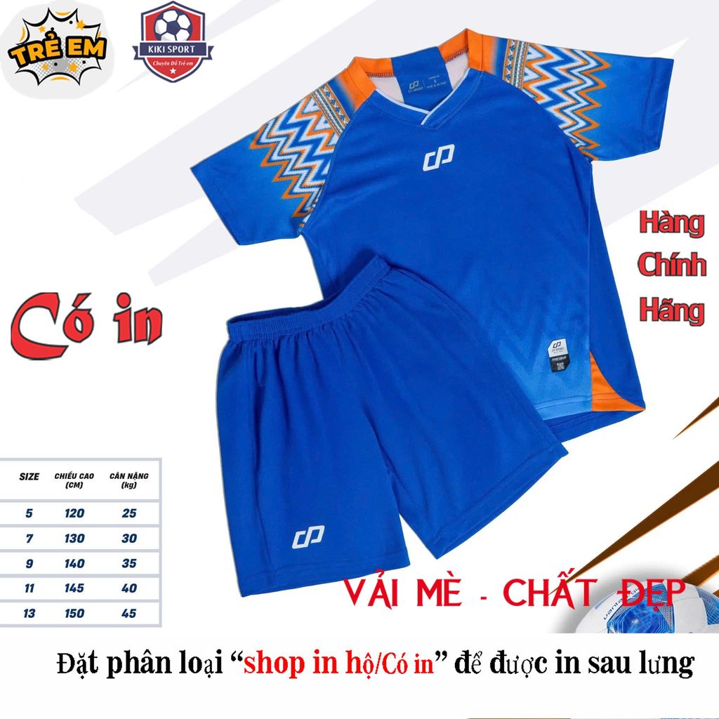 [HÀNG SẴN][Chính hãng CP Sport - Có in sau lưng] Áo thể thao CP Native Xanh Dương trẻ em vải mè cao 