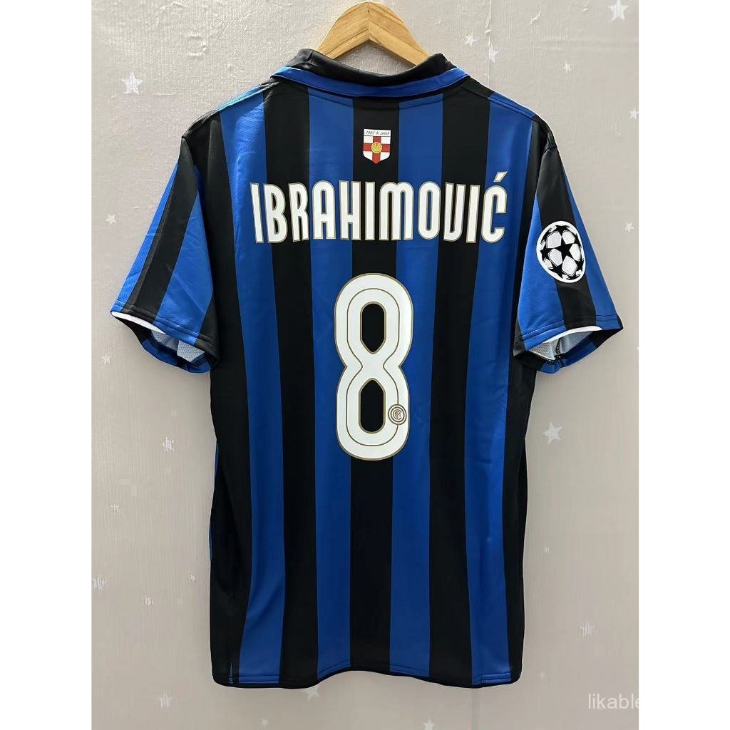 07-08 Inter Milano ADRIANO FIGO IBRAHIMOUIC Áo bóng đá cổ điển tùy chỉnh chất lượng cao