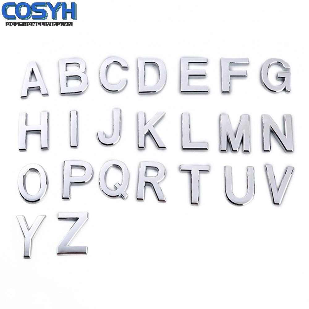 <cosyh>Door Alphabet Door Letters Signs Crafts ABS Resin 50x35x6mm Bronze Gold