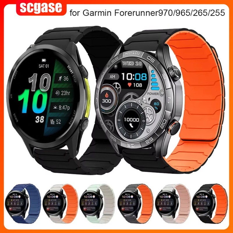 Dây đeo silicon thể thao 22mm cho vòng đeo tay từ tính Garmin Venu 45mm cho Garmin Forerunner 970 57
