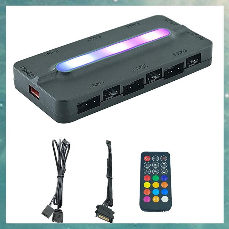 [uhktyltui.vn] Bộ điều khiển ARGB 5V / 3Pin ARGB 4Pin Quạt PWM HUB Hub quạt ARGB Bộ chia trung tâm A