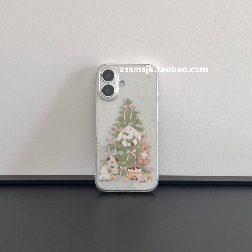 Ốp điện thoại này là gì?Phim hoạt hình Búp bê dễ thương Cây thông Noel iPhone17 Vỏ điện thoại 16 Thí