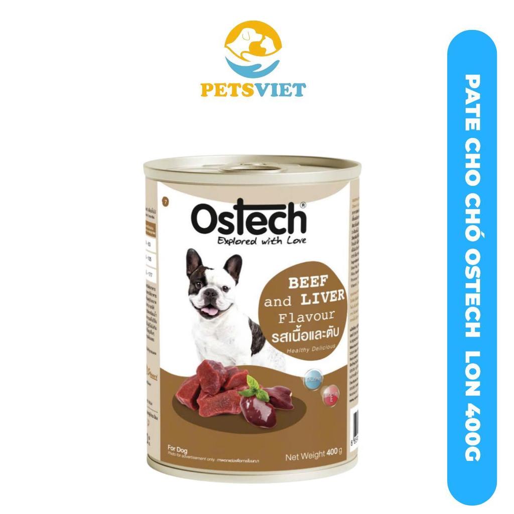 [LON 400G] PATE CHO CHÓ OSTECH THỨC ĂN ƯỚT DINH DƯỠNG CHO CHÓ PETSVIET