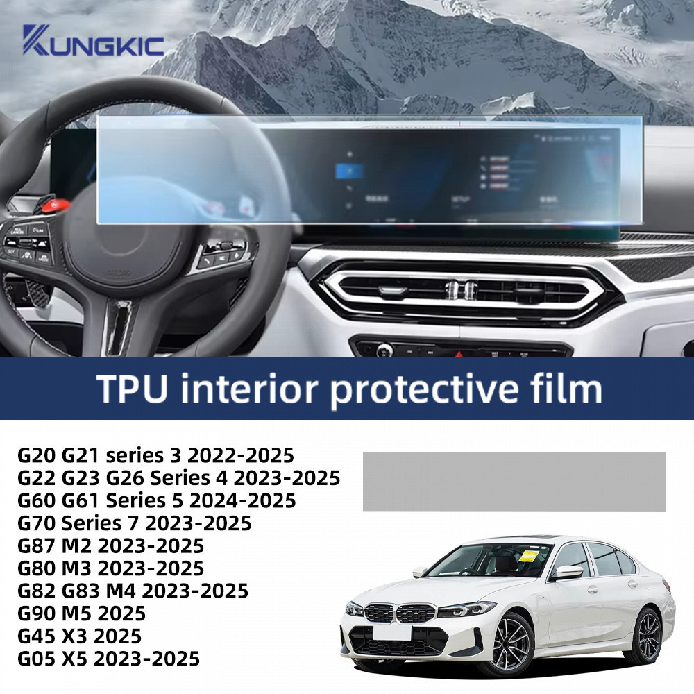 Dành Cho Xe BMW G20 G26 G60 M2 M3 G80 X3 X5 TPU Đa Phương Tiện Bảo Vệ Màn Hình Phim Chống Trầy Xước 